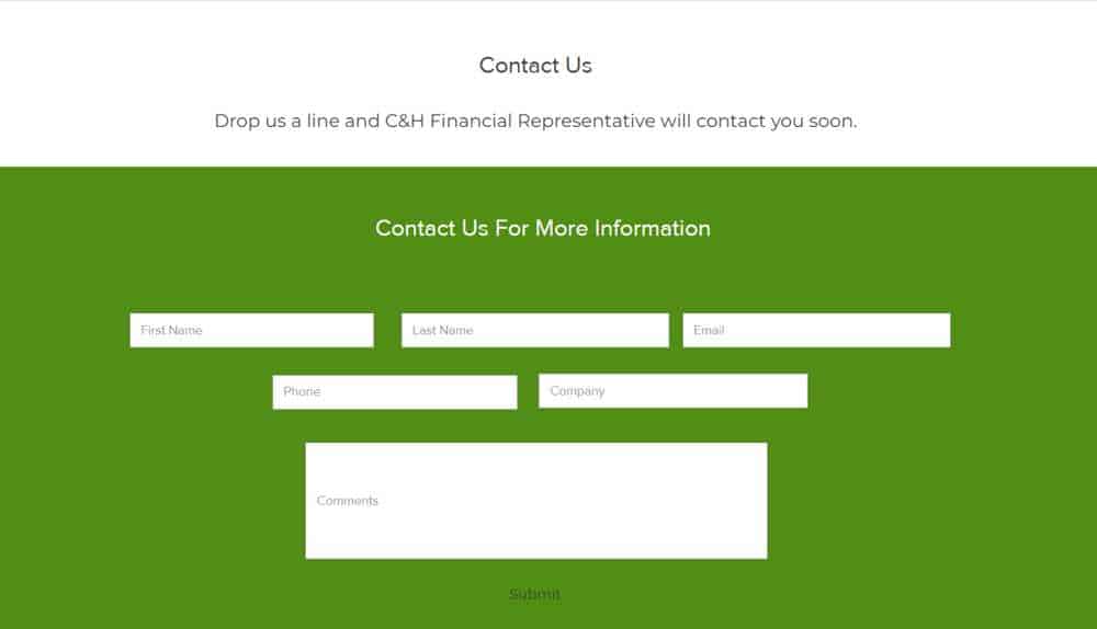 C&H Financial Services contact